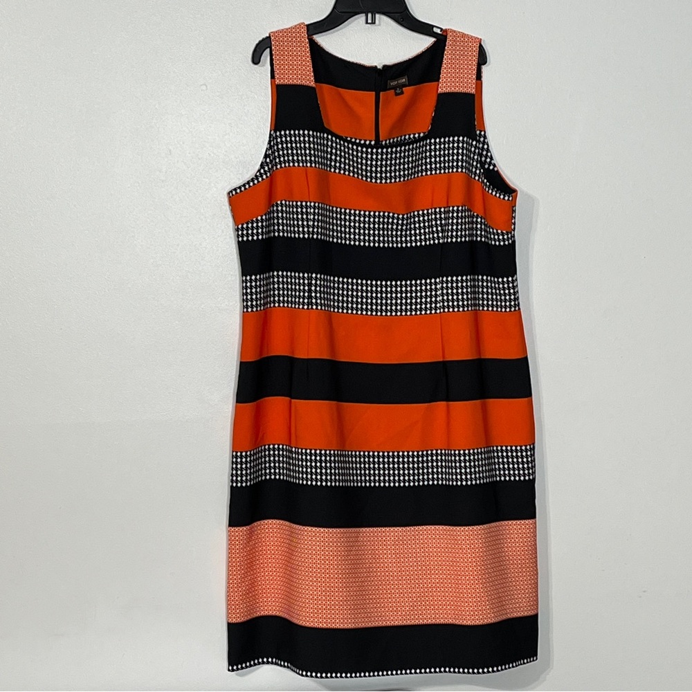 Vior Vior Houndstooth Print Sheath Sleeveless Dress